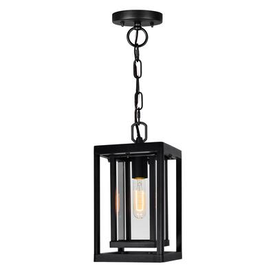 Mulvane 1 Light Black Outdoor Hanging Light. - N/A