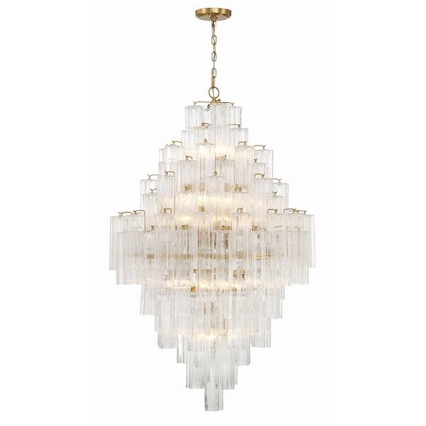 slide 2 of 9, Addis 20 Light Aged Brass Chandelier - 30.5"W x 49.5"H x 30.5"D