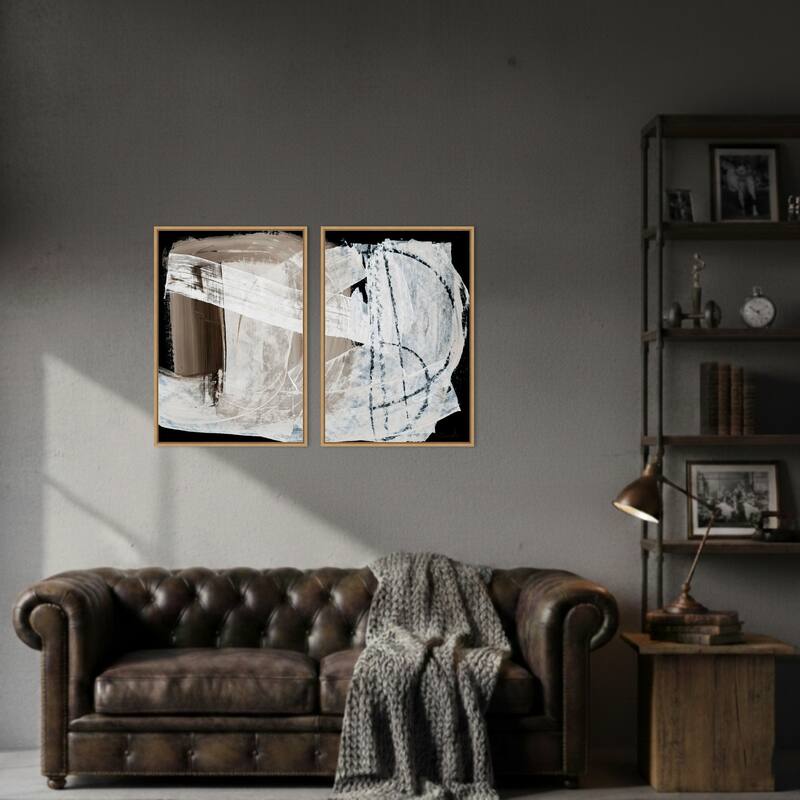 Amanti Art Mind No. 1 & 2 2 Piece by Dan Hobday Framed Canvas Wall Art