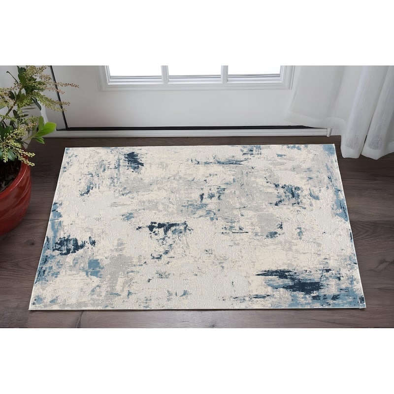HomeRoots Abstract Abstract Rectangle Area Rug - 36 in. x 27 in. x 0.8 in. - 36 in. x 27 in.  x 0.8 in.