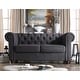 preview thumbnail 4 of 5, Moser Bay Garcia Chesterfield Rolled Arm Sofa, Loveseat Charcoal