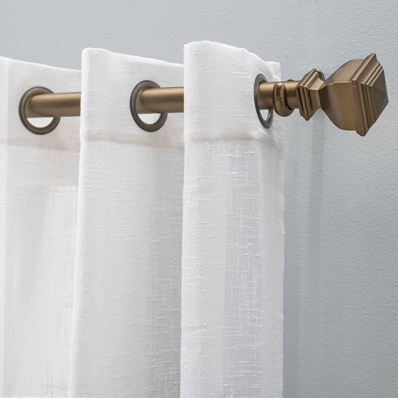 Shannon Premium Slubbed Linen Grommet Curtain Double Wide Patio Panel