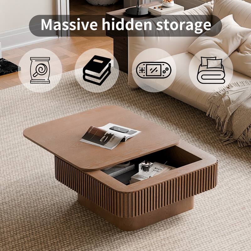 31.5'' Square Coffee Table with Storage