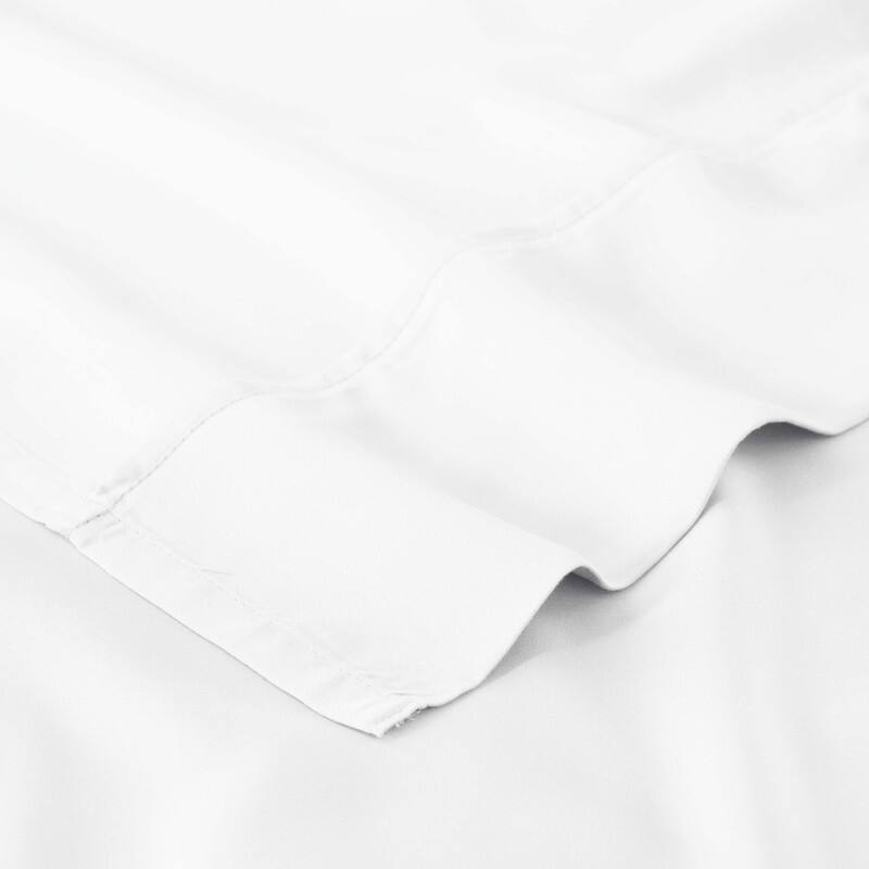 Blue Nile Mills 4 Piece Rayon From Bamboo Sheets 300 Thread Count - Solid Deep Pocket