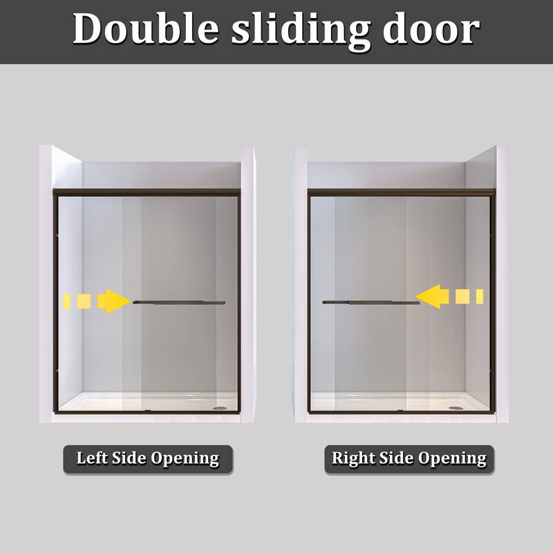 TOOLKISS Double-Sliding Prefab Shower Door