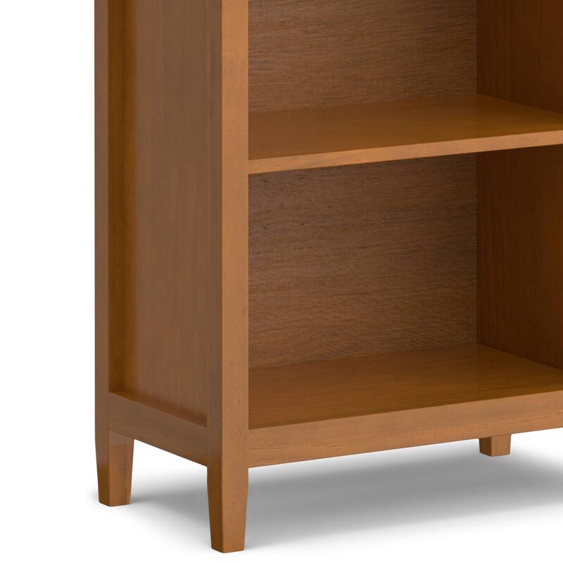 WYNDENHALL Norfolk SOLID WOOD 72 x 26 inch Transitional 5 Shelf Bookcase in Light Golden Brown - 14" D x 26" W x 72" H