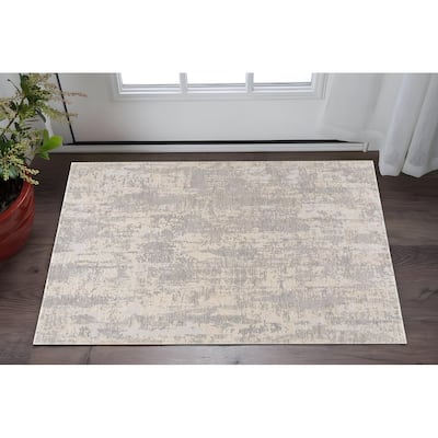 HomeRoots Abstract Modern Rectangle Area Rug - 48.00 in. x 27.00 in. x 0.80 in.
