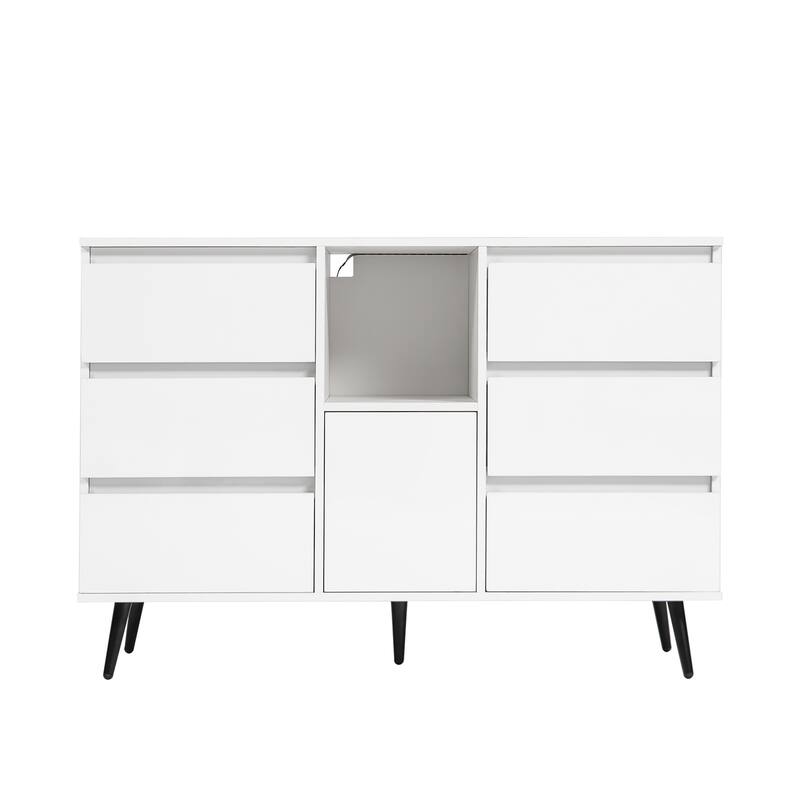Sideboard Buffet Storage Cabinet with Led Light for Living Room