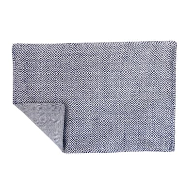 Diamond Indigo Navy Placemat Set of 6 - Set of 6