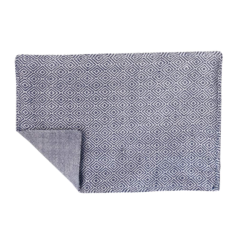 Diamond Indigo Navy Placemat Set of 6 - Set of 6