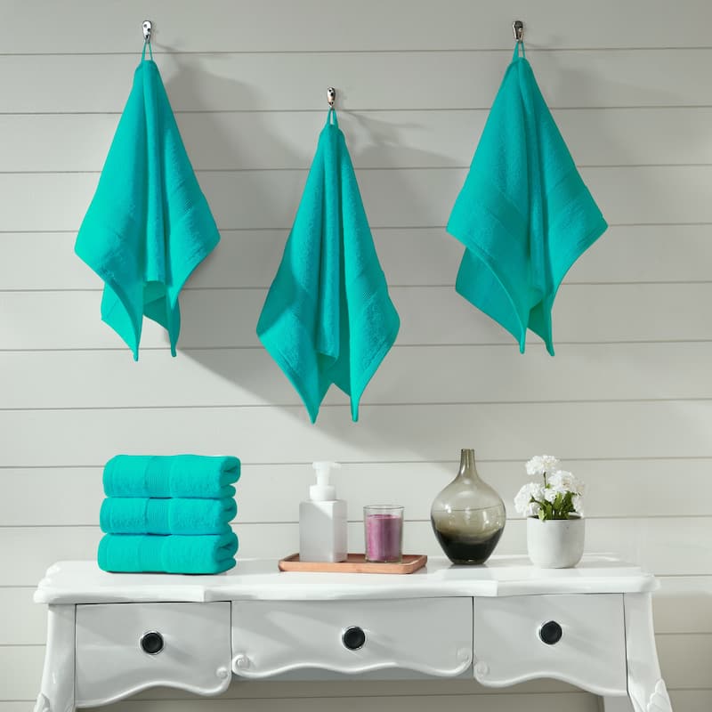 Fabstyles Luxury Hand Towels 16 x 28 Inches Set of 6 - 16x28
