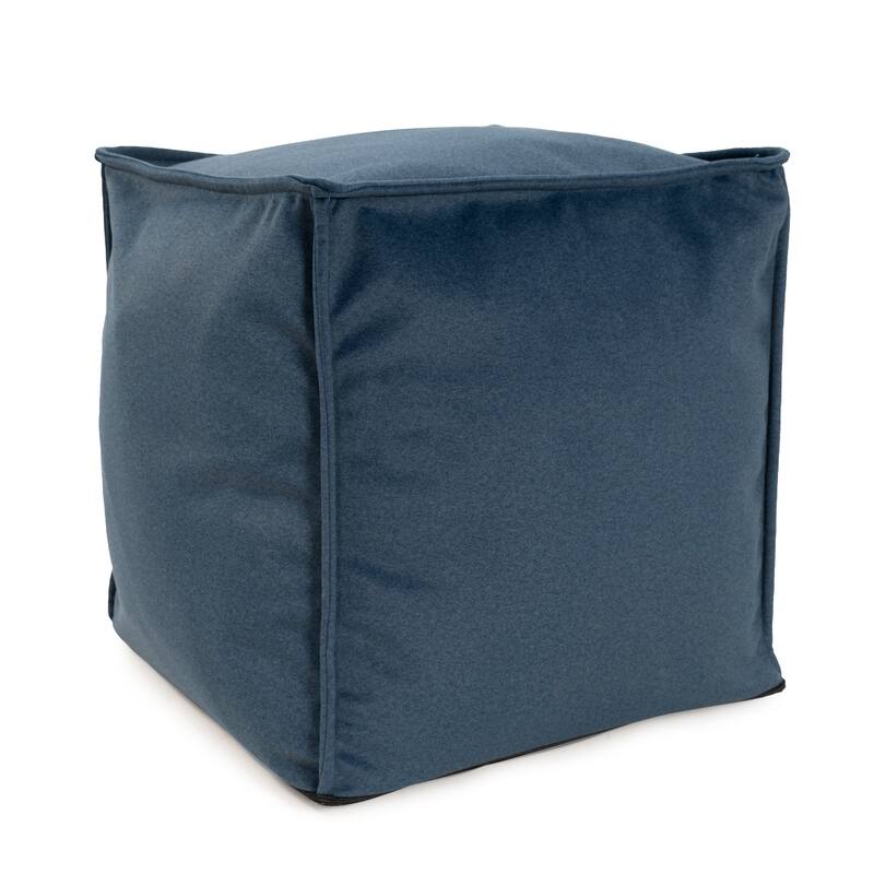 Qiviut Blue Square Pouf