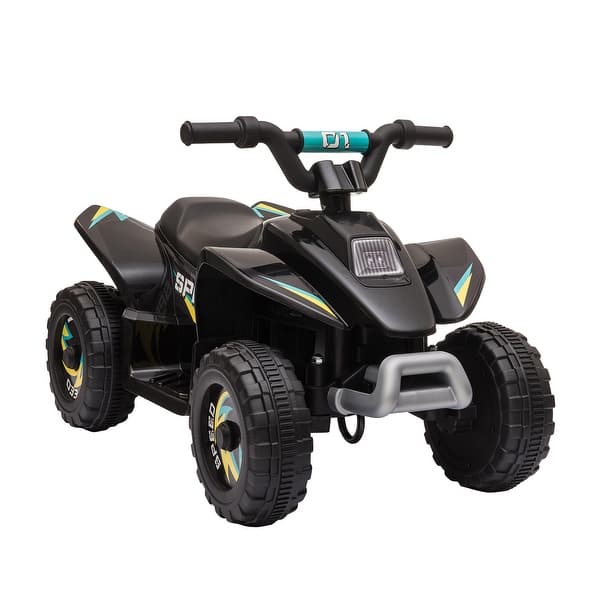 slide 2 of 10, Aosom 6V Kids ATV Ride-On, Electric Quad for Toddlers, Black 0-24 Months - Assembly Required - Black
