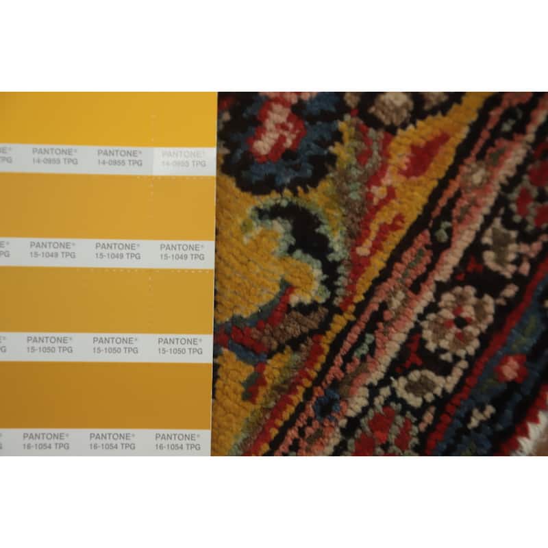 Hand Knotted Oriental 100% Wool Carpet Traditional Floral Oranges & Rust Hamedan Area Rug - 7' 2'' X 4' 7''