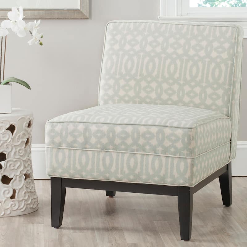 SAFAVIEH Armond Silver/Cream Chair - 25" W x 32" D x 33" H