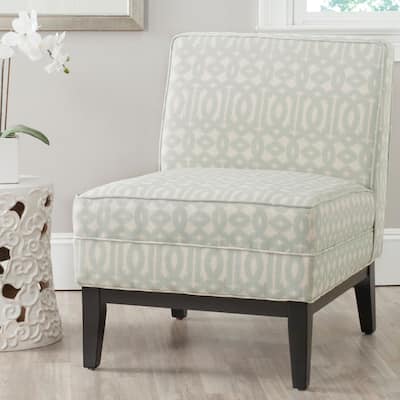 SAFAVIEH Armond Silver/Cream Chair - 25" W x 32" D x 33" H