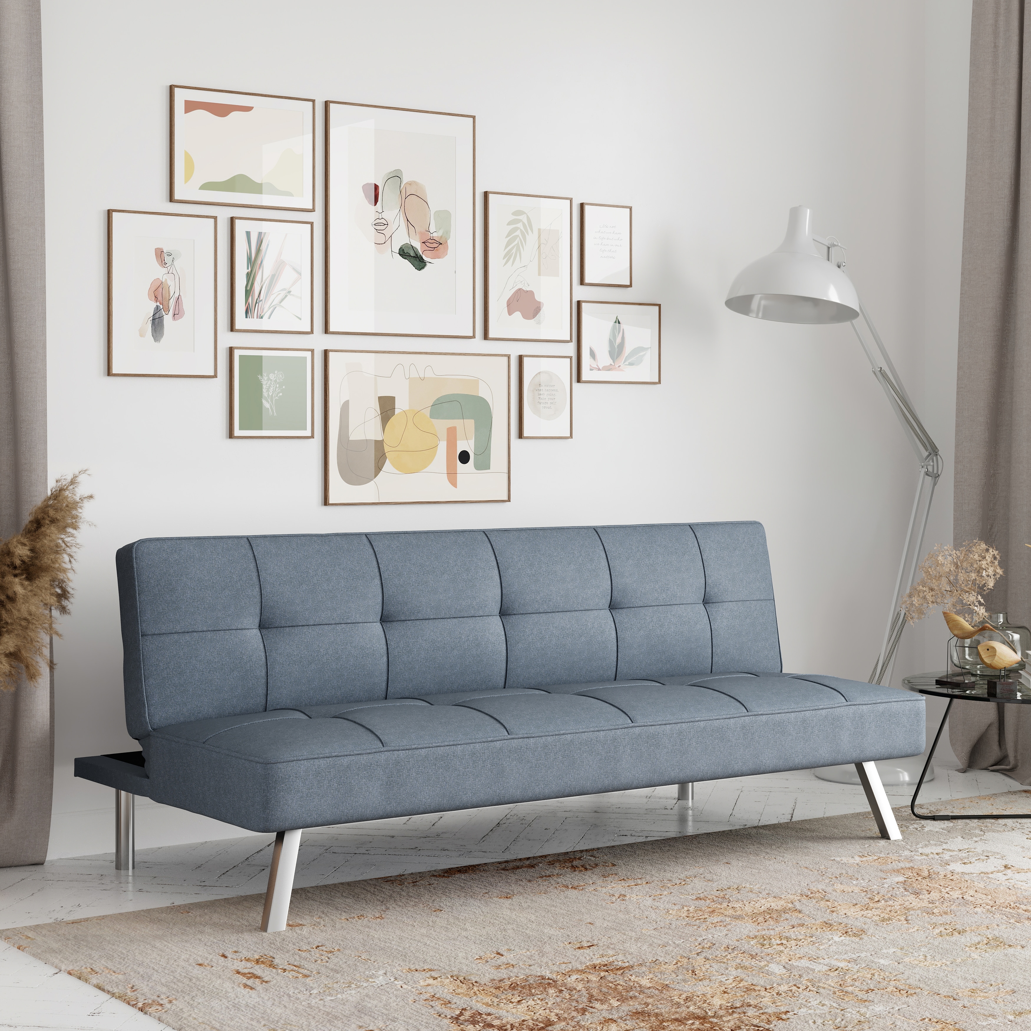 Serta charlie store black convertible sofa