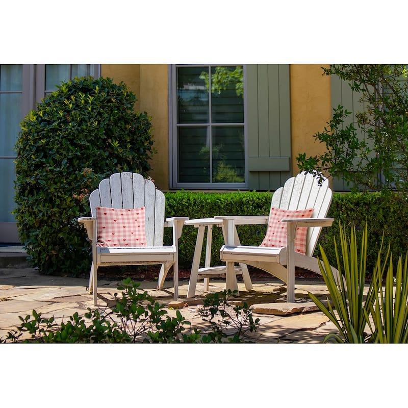 Woven Hearts Indoor/Outdoor Throw Pillow