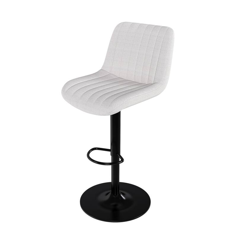 Counter Height Bar Stools Set of 2, Swivel Bar Stools with Adjustable Height, Kitchen Island Chairs with Footrest