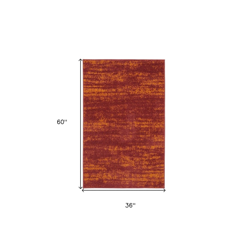 HomeRoots Abstract Contemporary Rectangle Outdoor Rug - 3' x 5'