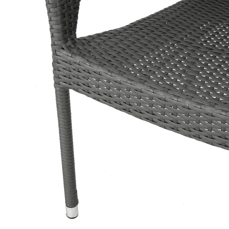 Clement Outdoor 3 Piece Wicker Bistro Set by Christopher Knight Home