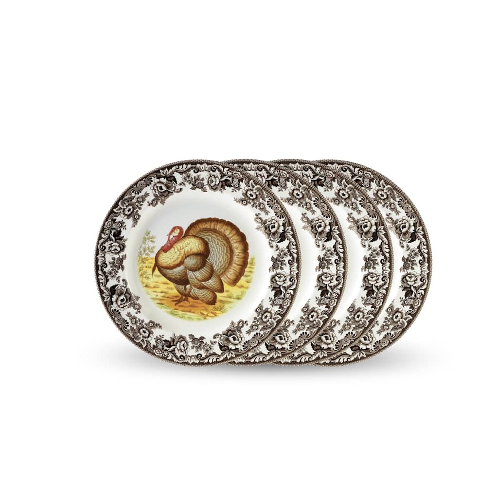 Spode Set of 4 Woodland Dinner Plates - 10.5 Inch