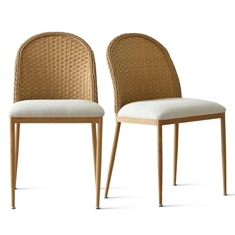 Coastal Rattan Dining Chair (Set of 2)