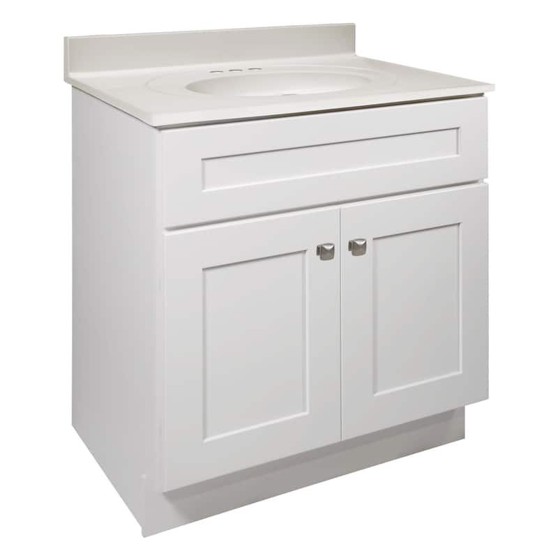 Design House 214619 Brookings 32" Faucet Centers - White - Painted