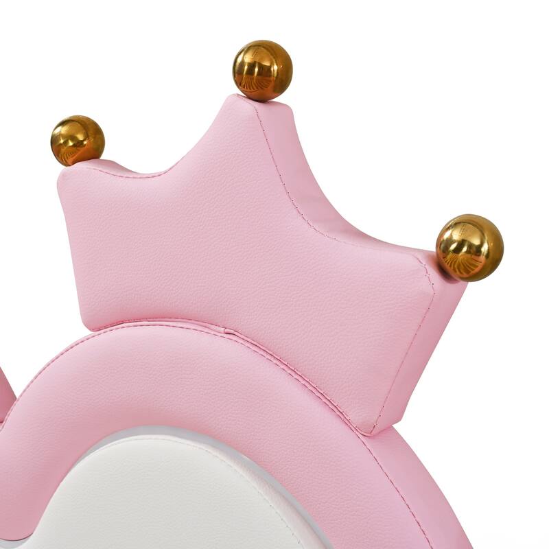 Twin Extending Daybed with LED Lights, Modern Upholstered Princess Daybed With Crown Headboard