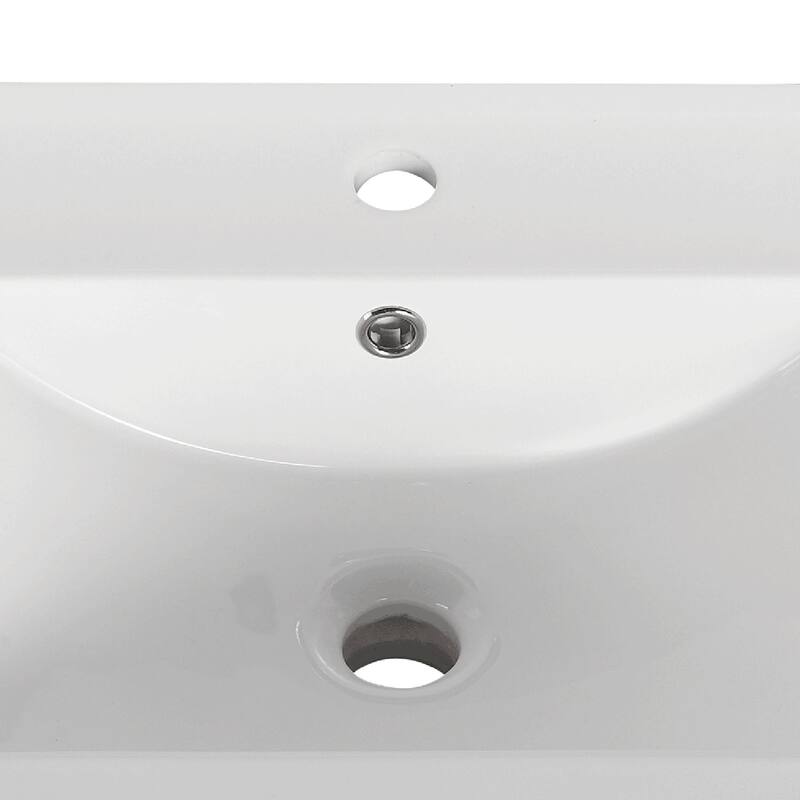 Minimalist Design Wooden Vanity with Ceramic Top Sink