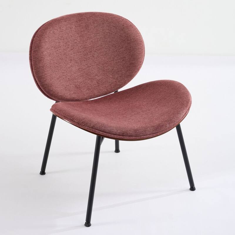 Mid-Century Modern Shell Accent Chair with Tripod Base in Walnut Finish