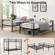 preview thumbnail 5 of 28, Twin over Twin Metal Bunk Bed with Safety Guardrails