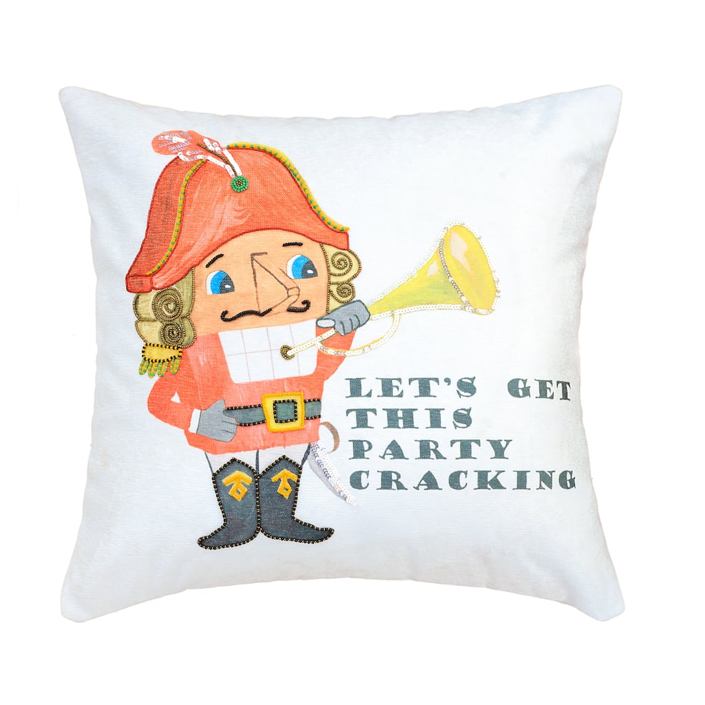 Vibhsa Nutcracker Party Christmas Pillow 20" x 20"