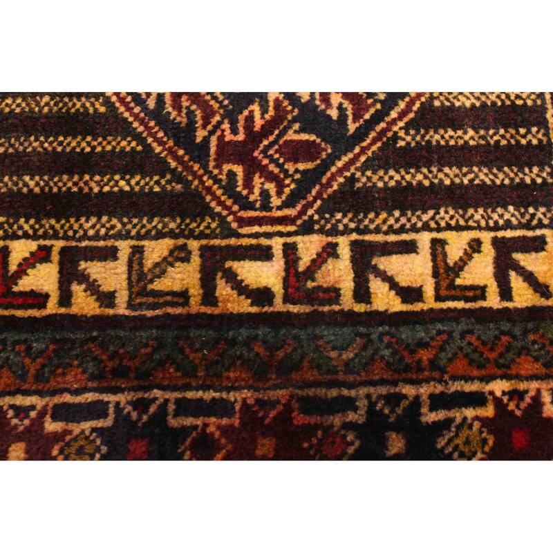 ECARPETGALLERY Hand-knotted Teimani Burgundy Wool Rug - 3'3 x 5'1