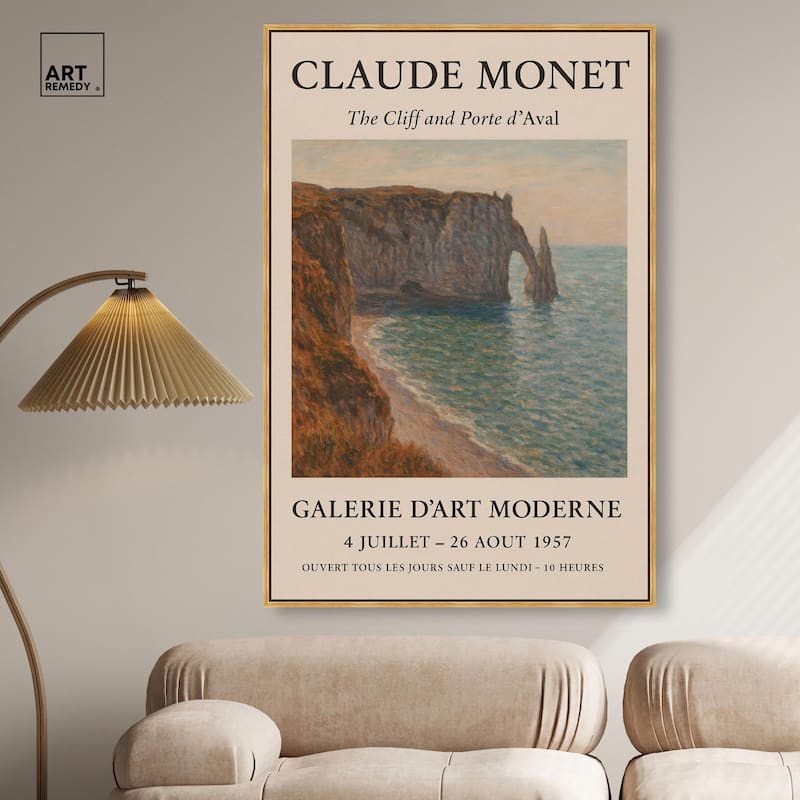 Monet's Seascape Canvas by Art Remedy