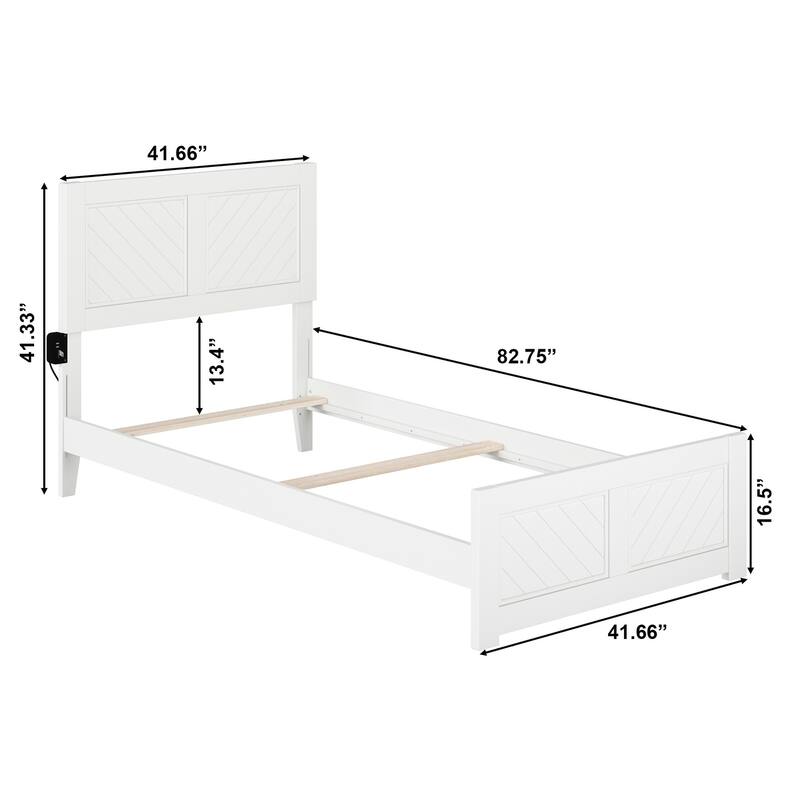 Canyon Foundation Bed Frame with Matching Footboard
