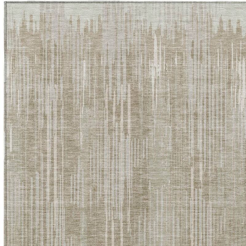HomeRoots Striped Transitional Rectangle Outdoor Rug