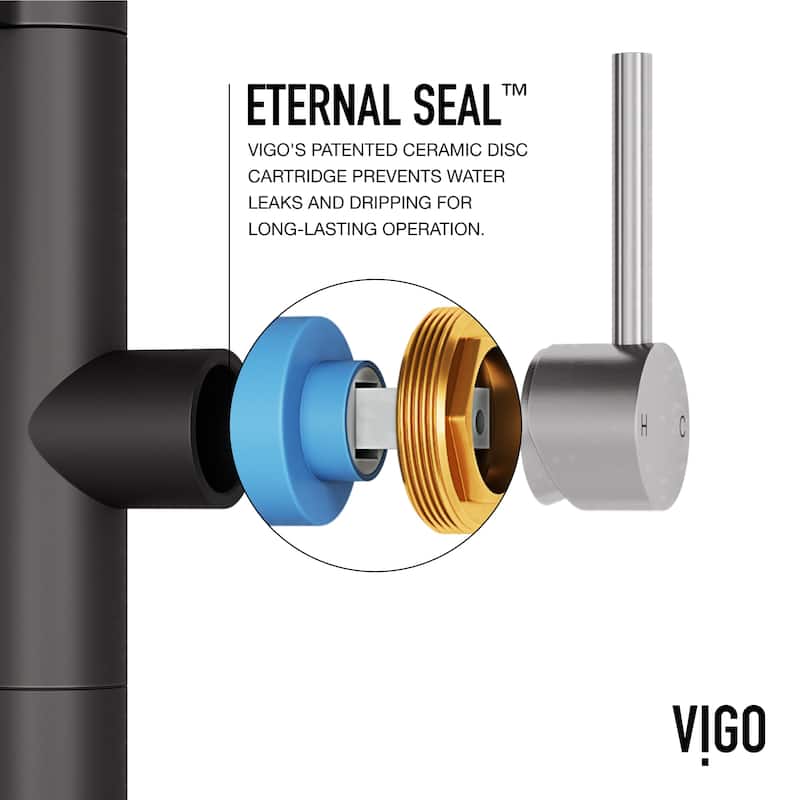 VIGO Edison Pro 20" H Single Handle Pull-Down Sprayer Kitchen Faucet