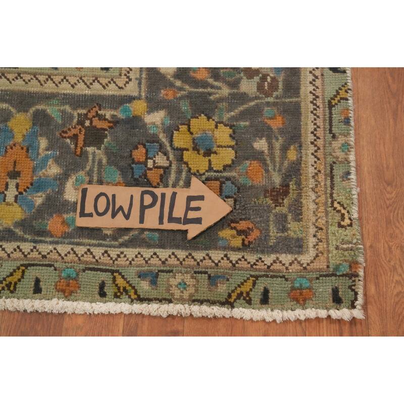 Hand Knotted Oriental 100% Wool Carpet Traditional Floral Oranges & Rust Tabriz Area Rug - 13' 0'' X 9' 9''