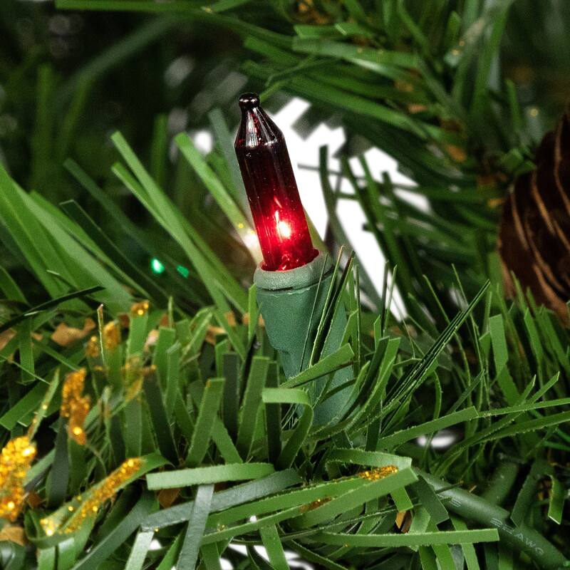 4.5' Yorkville Pine Pencil Artificial Tree Multicolored Lights - 3-to-6-feet