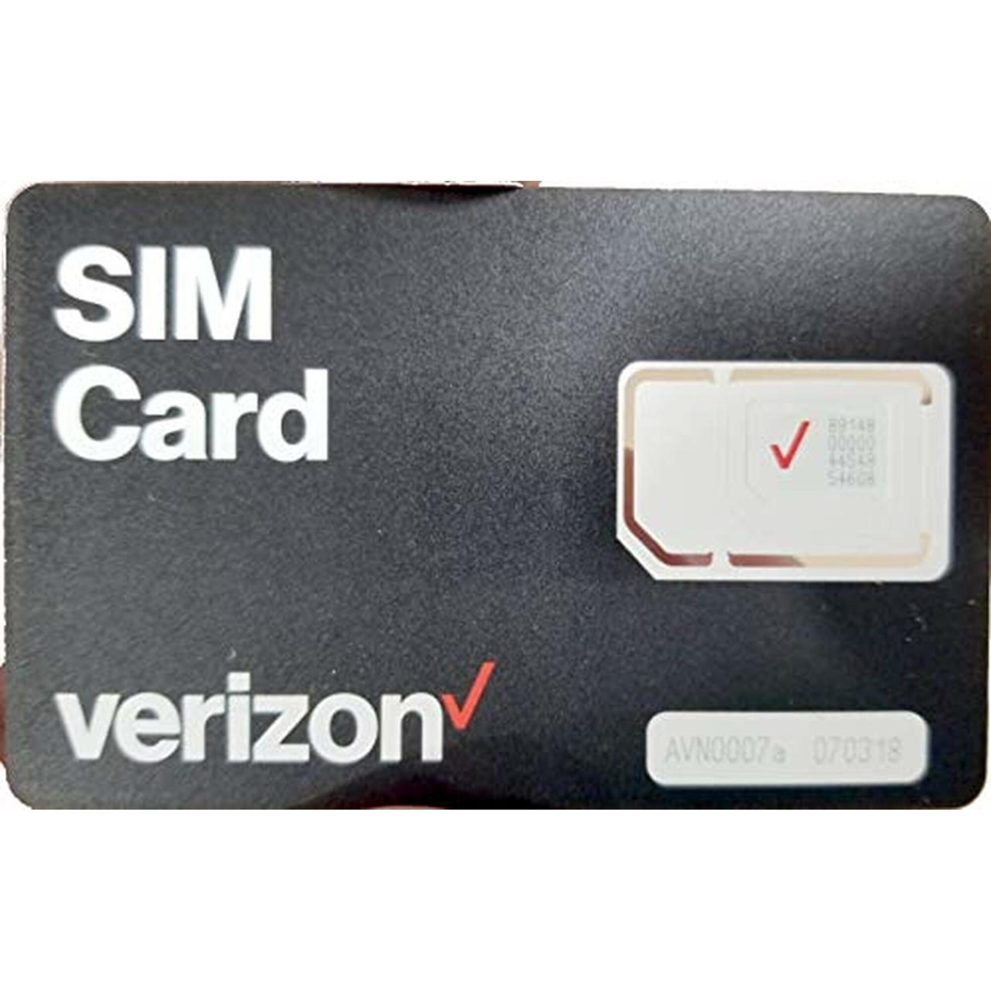 Shop Verizon 3 In 1 4ff Sim Card 4g Lte Prepaid Or Contract Micro Nano Size Black Overstock 31594301