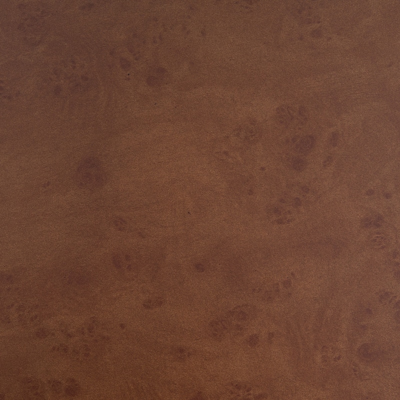 31.49" Faux Burl Wood Pattern Decal Coffee Table with Sturdy Pedestal, for Living Room Office Apartment Walnut