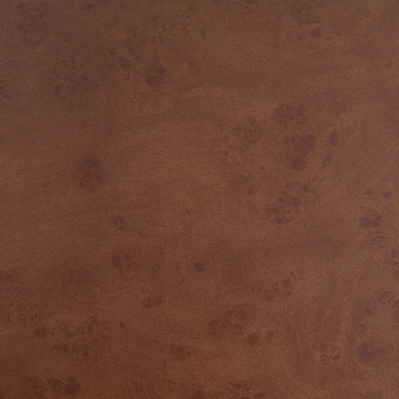 31.49" Round Coffee Table with Burl Wood Veneer, Sturdy Pedestal for Living Room, Modern Low Center Table Accent Cocktail Table