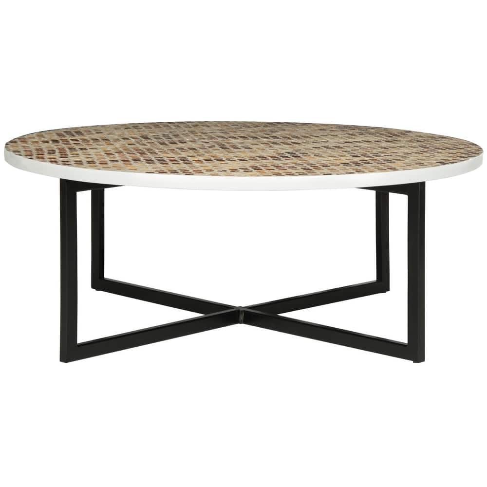 SAFAVIEH Marharita Cream Coffee Table - 39.8" x 39.8" x 15.4" - 40Wx40Dx15H