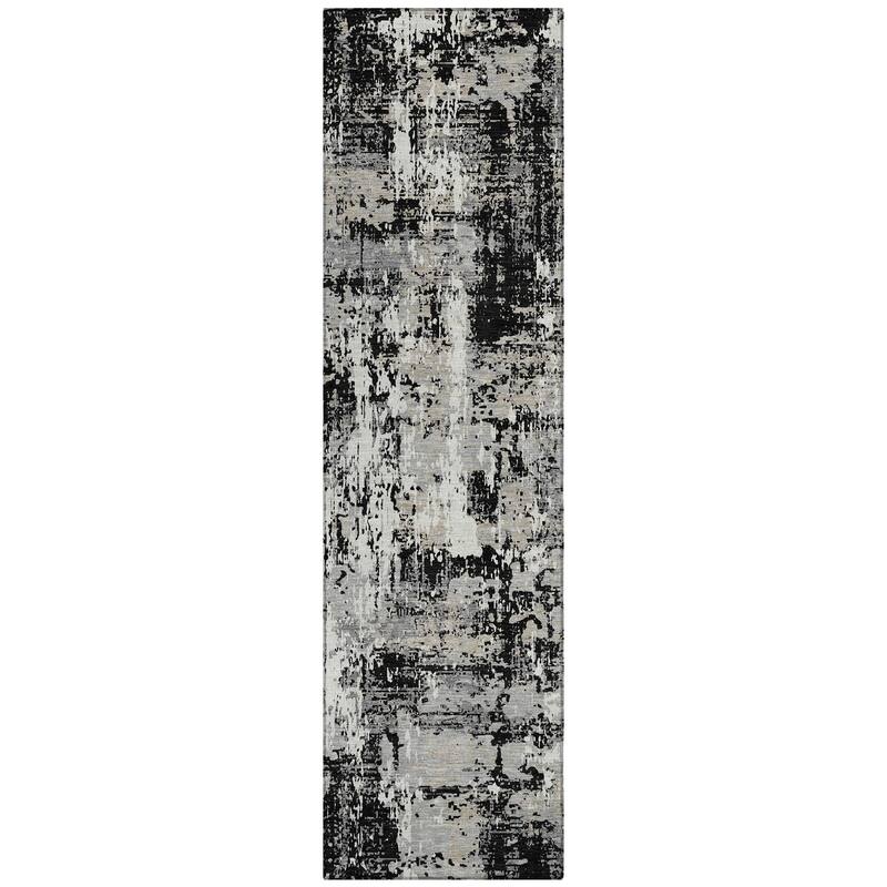 Machine Washable Indoor/ Outdoor Abstract Chantille Rug