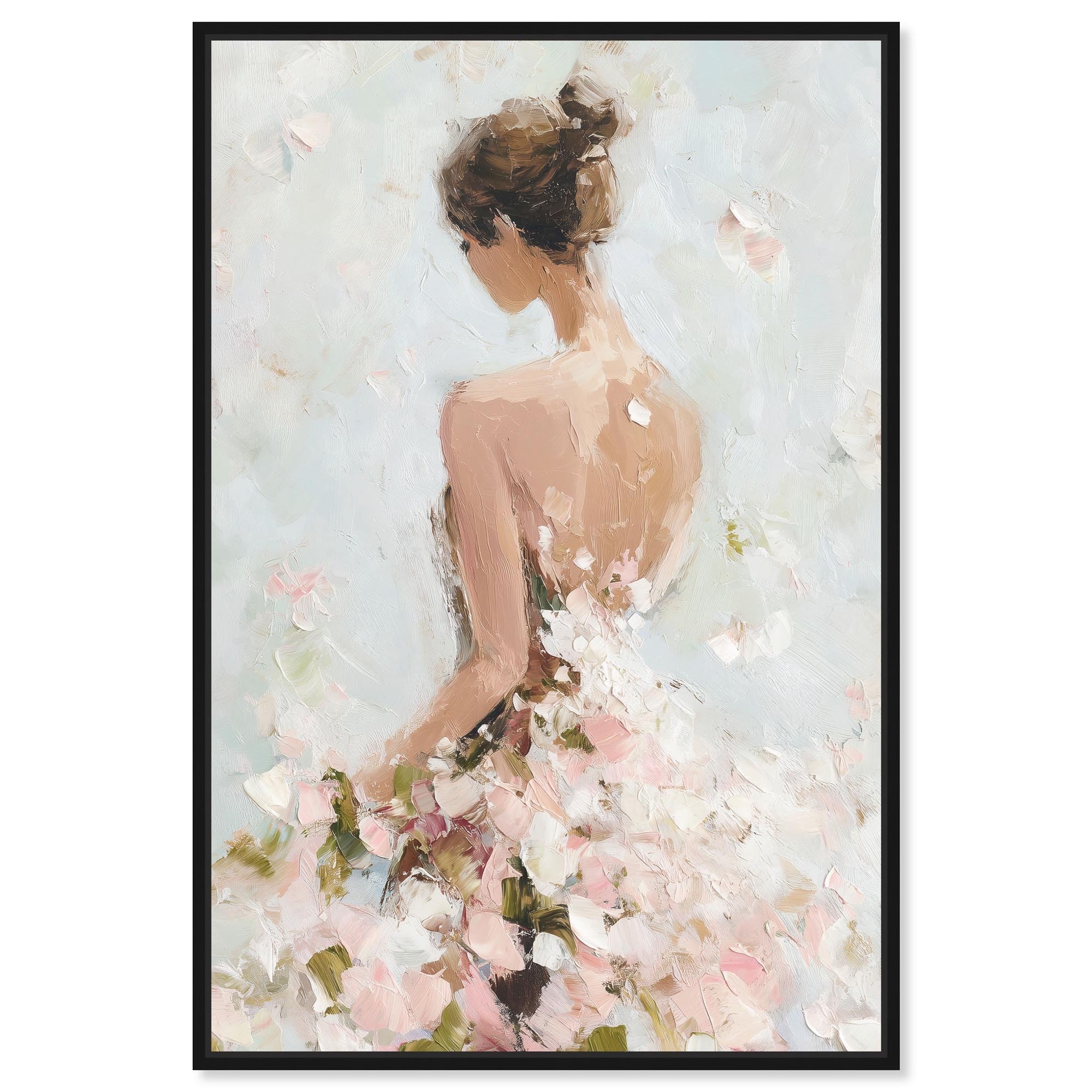 Cloud Dress II Fashion Art Framed Canvas Print by Art Remedy