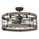 preview thumbnail 1 of 2, Hinkley Lighting 904627F-LIA Bryce 27" Wide 3 Blade 5 Light Smart Matte Black / Driftwood