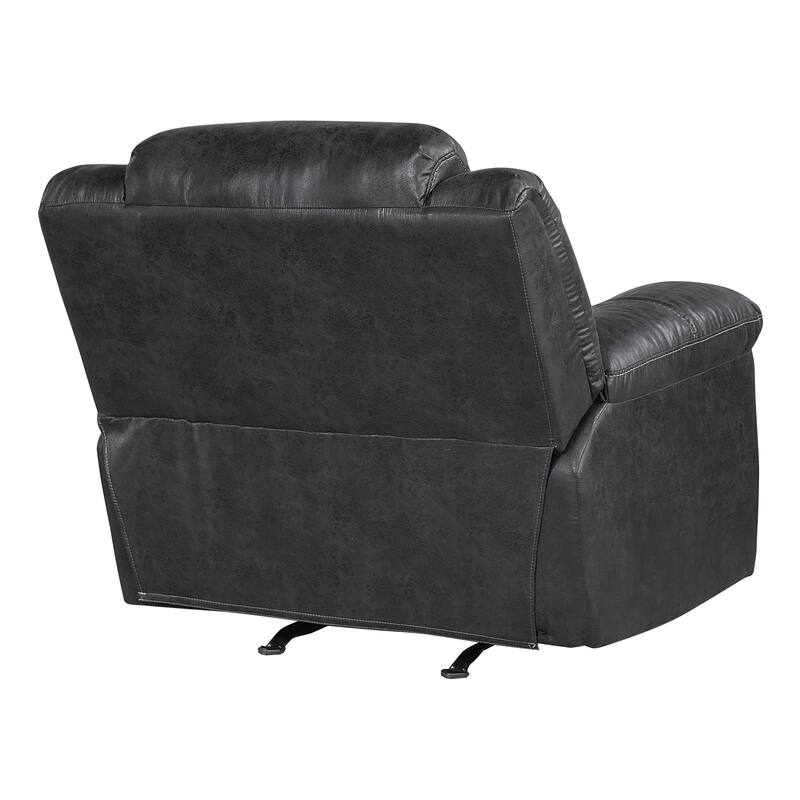 Alonzo 46" Polished Microfiber Rocker Manual Reclining Chair