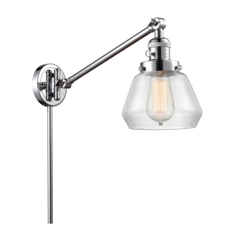 Innovations Lighting Fulton Single Light 25" Tall Wall Sconce / - Polished Chrome / Clear