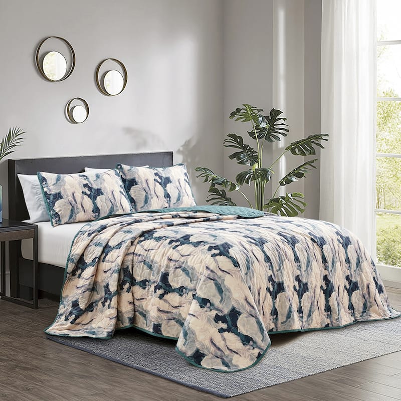 Shatex Riva 3 piece Bedding Comforter Set All-season Reversible Bed in a Bag - Queen